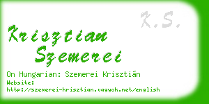 krisztian szemerei business card
