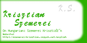 krisztian szemerei business card